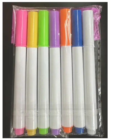 LED acrylic drawing board glowing with colorful fluorescent flower and bee drawing on desk stand