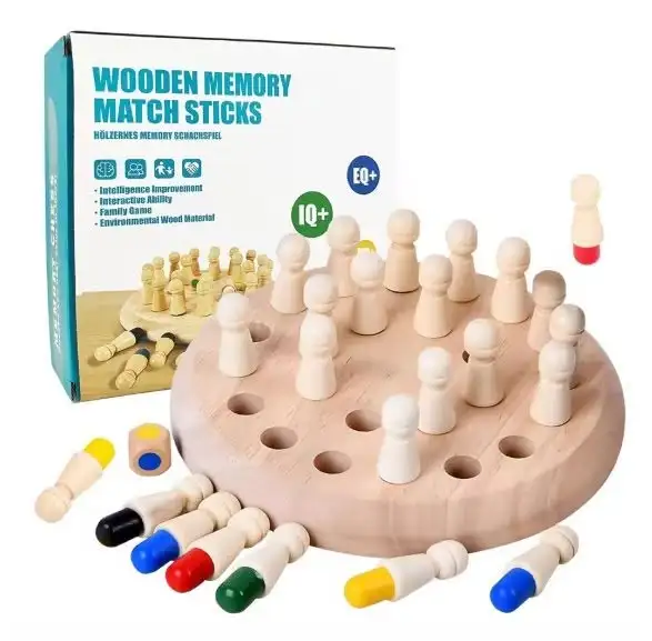 Wooden Memory Chess Game - Image 2