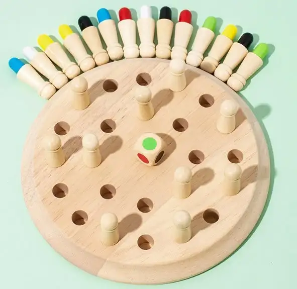 Wooden Memory Chess Game