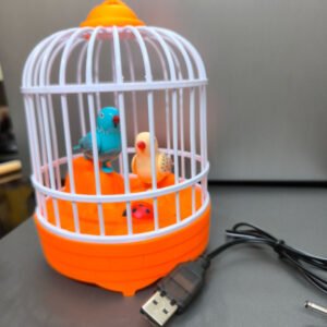 Rechargeable Talking Bird Cage Voice Repeating Musical Toy for Kids